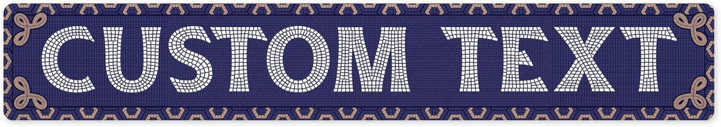 Custom Sign, Custom Street Sign, 11 Font Colors, 13 Font Styles, 4 Hole Options, 22 Sizes, 6x36 Inches, Rust Free DiBound, Fade Resistant, Made in USA by My Sign Center (Fauxsaic 1)