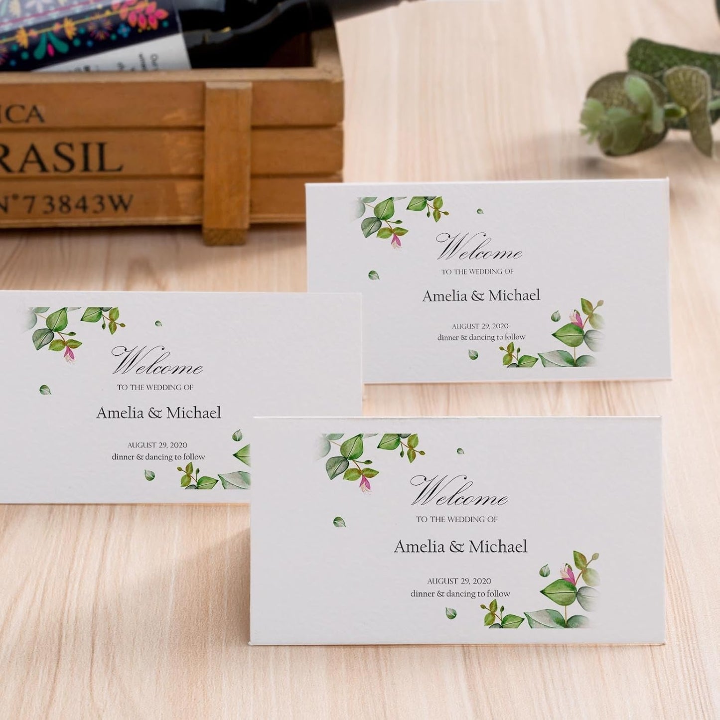 60 Pcs Premium Place Cards, 2x3.5in Small Tent Cards, Blank Fillable Banquet Seat Cards, Name Cards, Escort Cards, Table Cards, Wedding Place Cards for Wedding, Table, Dinner Parties