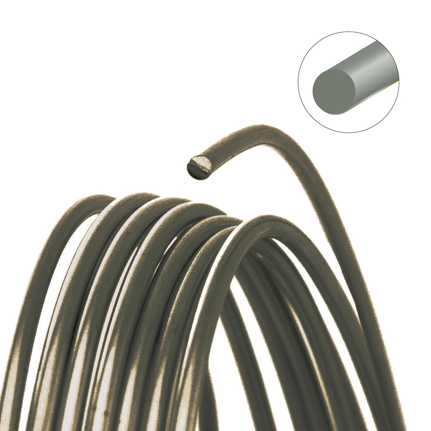 The Beadsmith Wire Elements Craft Wire – Tarnish Resistant, Soft Temper, Round, Hematite Color – 0.81mm, 20 Gauge, 6 Yard Spool – Jewelry Making, Wire Wrapping, Floral, & Other DIY Crafts