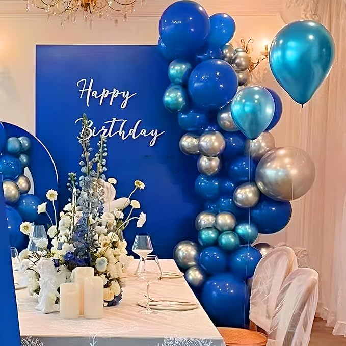 Navy Blue Latex Balloons, 150pcs 5 inches Round Helium Navy Blue Balloons for Birthday Baby Shower Wedding Birthday Party Decorations