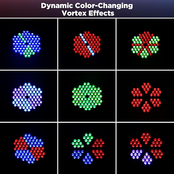 Stage Lights, 72X5W LEDs RGB LED Par Cans, Par Lights with Remote, DMX512, Sound Activated Control Modes, LED Uplights Party, Wedding, DJ, Event, 10 Pack