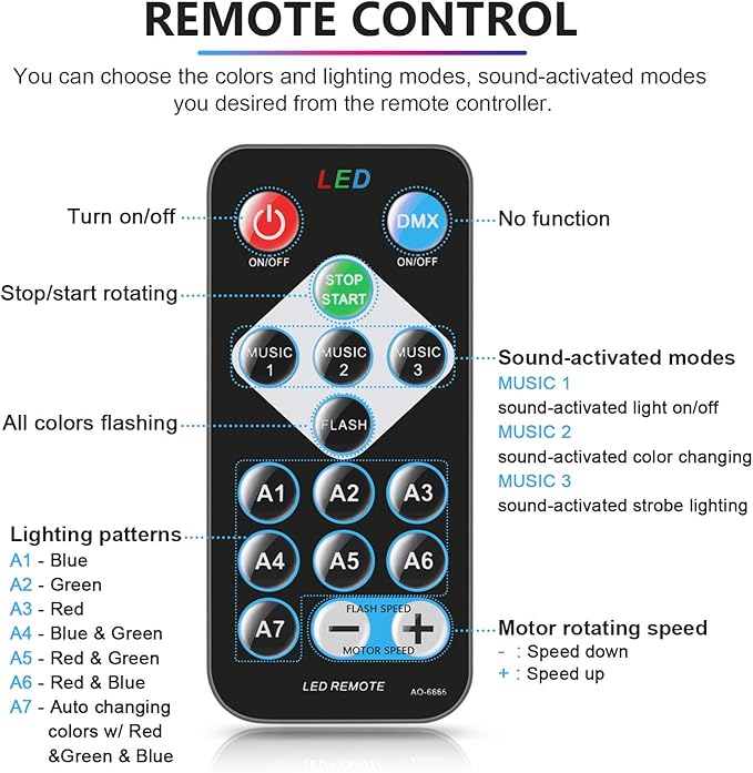 Luditek 2-Pack Portable Sound Activated Party Lights Indoor, Battery Powered/USB Dj Disco Ball Strobe Lights for Car Room, Adults Gifts, New Years Eve Party Supplies 2025 Christmas Decorations