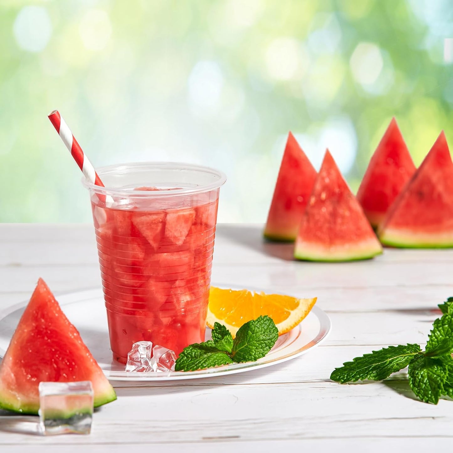 Vplus 2000 Pack 9 OZ Clear Plastic Cups, 9 Ounce Disposable Cold Water Party Drinking Cups for Wedding Thanksgiving Christmas Party