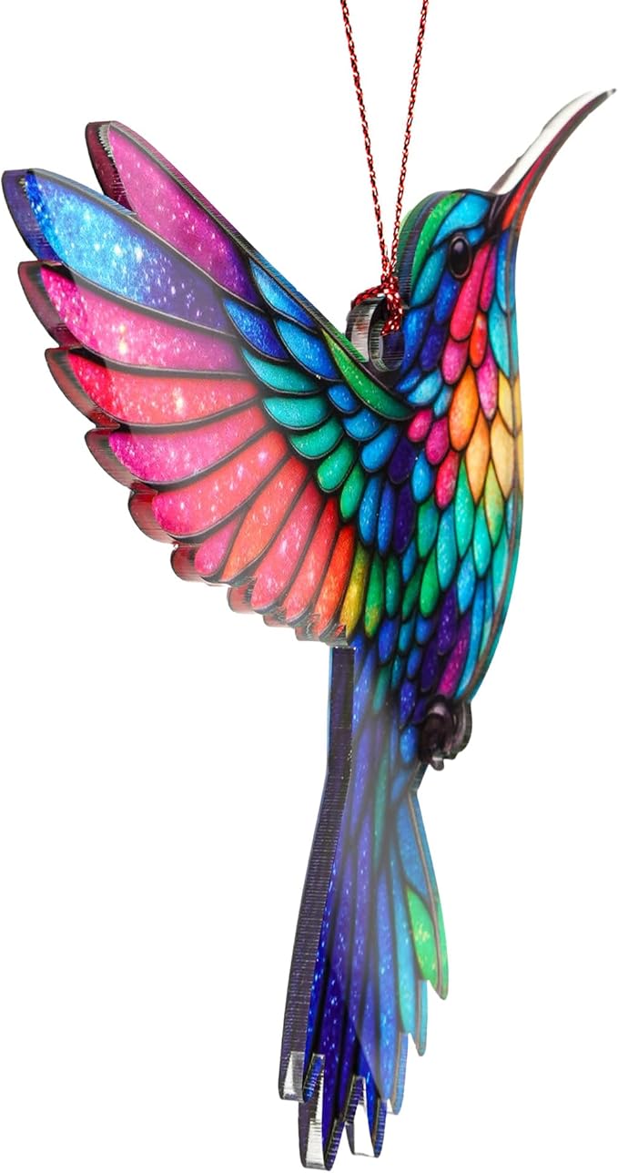 Christmas Ornaments - Hummingbird Christmas Ornament - Hummingbird Gifts for Women - Bird Ornaments for Christmas Tree - Hanging Decor for Xmas Tree - Christmas Ornament 2025 - Gift Exchange