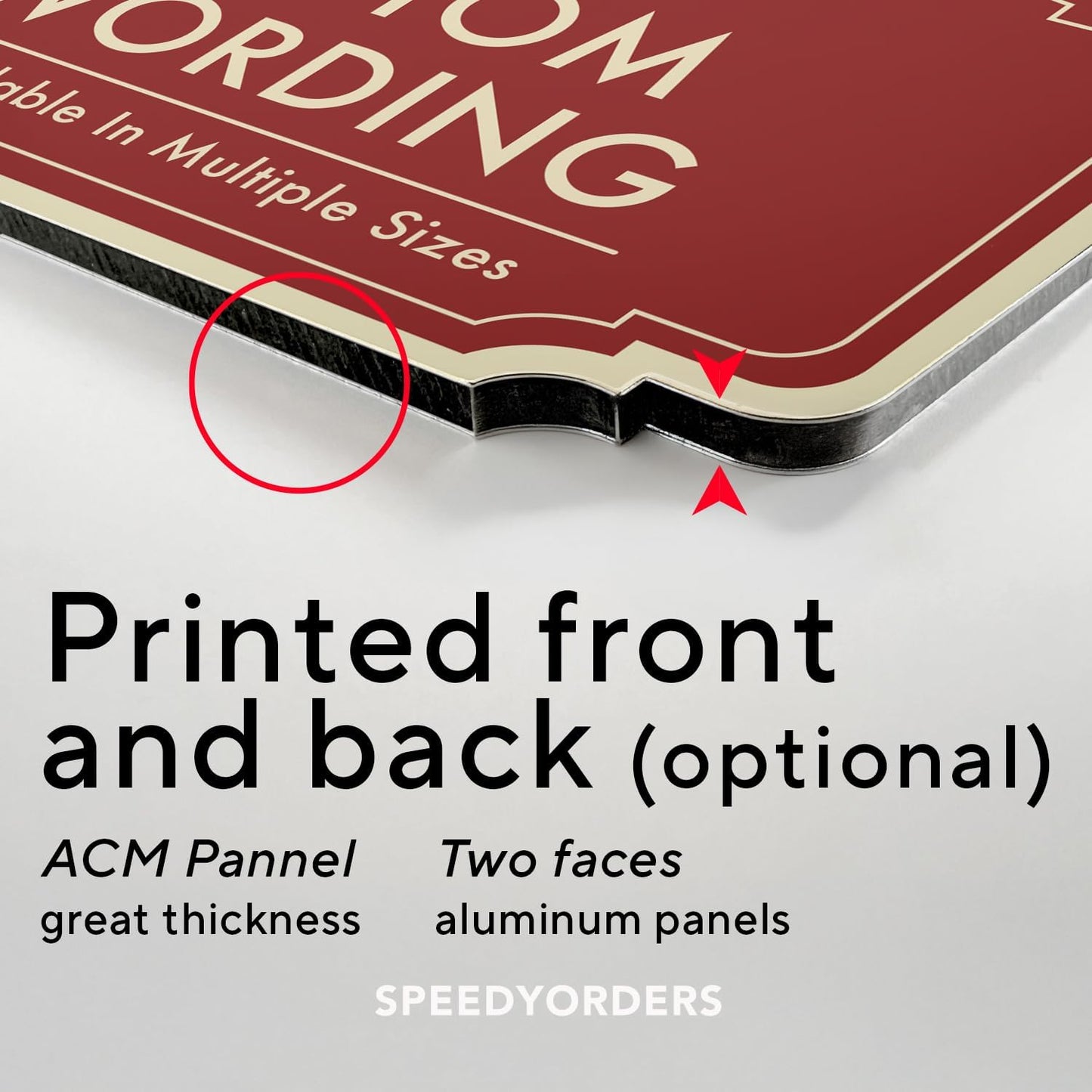 Custom Decorative Outdoor Metal Signs - Personalized Aluminum, Driveway Signs - Waterproof, Made in USA - Design 2 Red Brick, 30x24 In