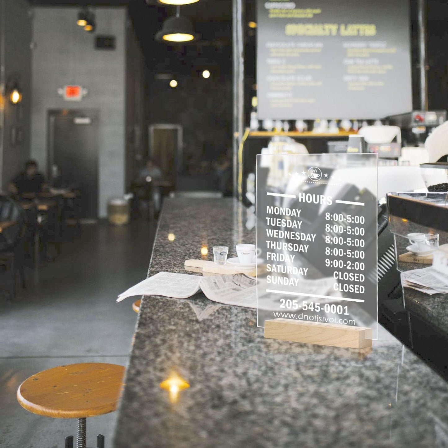 JINMURY 8x10 Inch Frosted Acrylic Sign with Holder- 6 Pack Blank Frosted Acrylic Sheets and Wood Stands, DIY Blank Table Signs for Wedding Party Reception (6 Pack 8 x10 Inch)