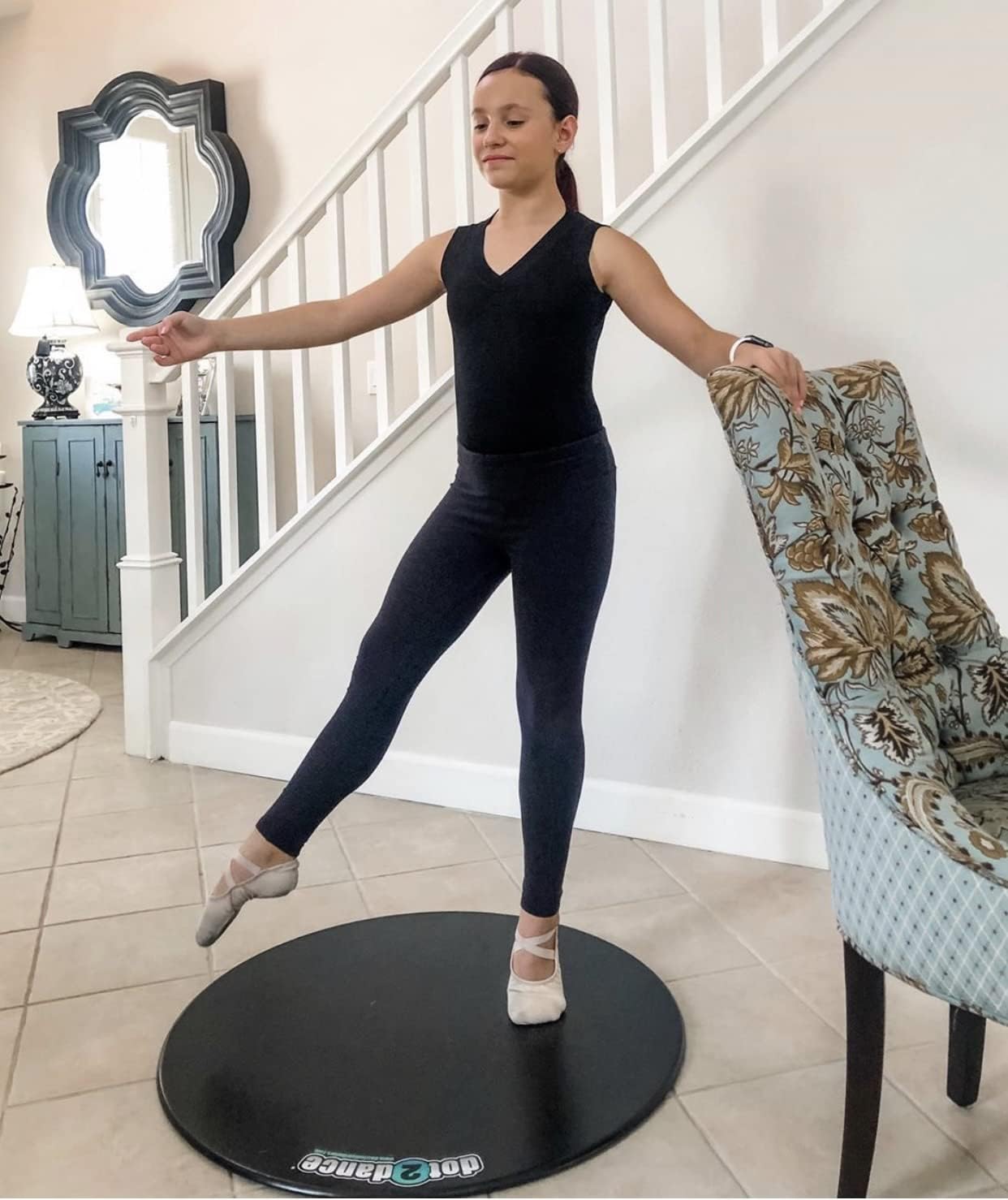 Portable Dance Floor, Marley Flooring Ballet Training Equipment, Tap Dance Floor, Turning Boards for Dancers & Figure Skating Practice Mat, Tap Board for Tap Dancing, Practice Pirouette