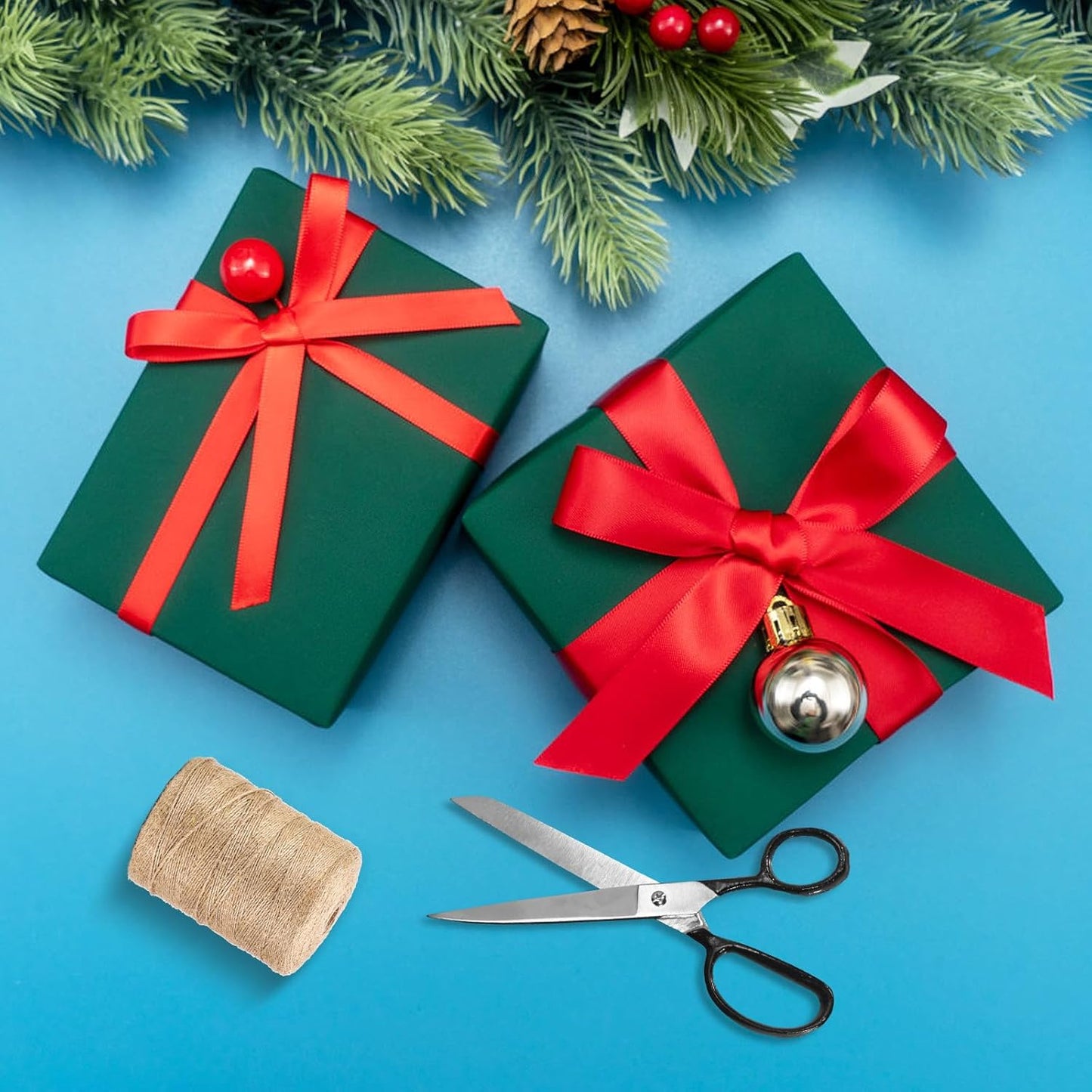 Vanhench 48" x 2400" (200') Light Green Wrapping Paper, Solid Color Kraft Paper for Gift Wrap & Art Craft Supplies, Construction, Poster, Bulletin Board, Floor Covering, Table Runner