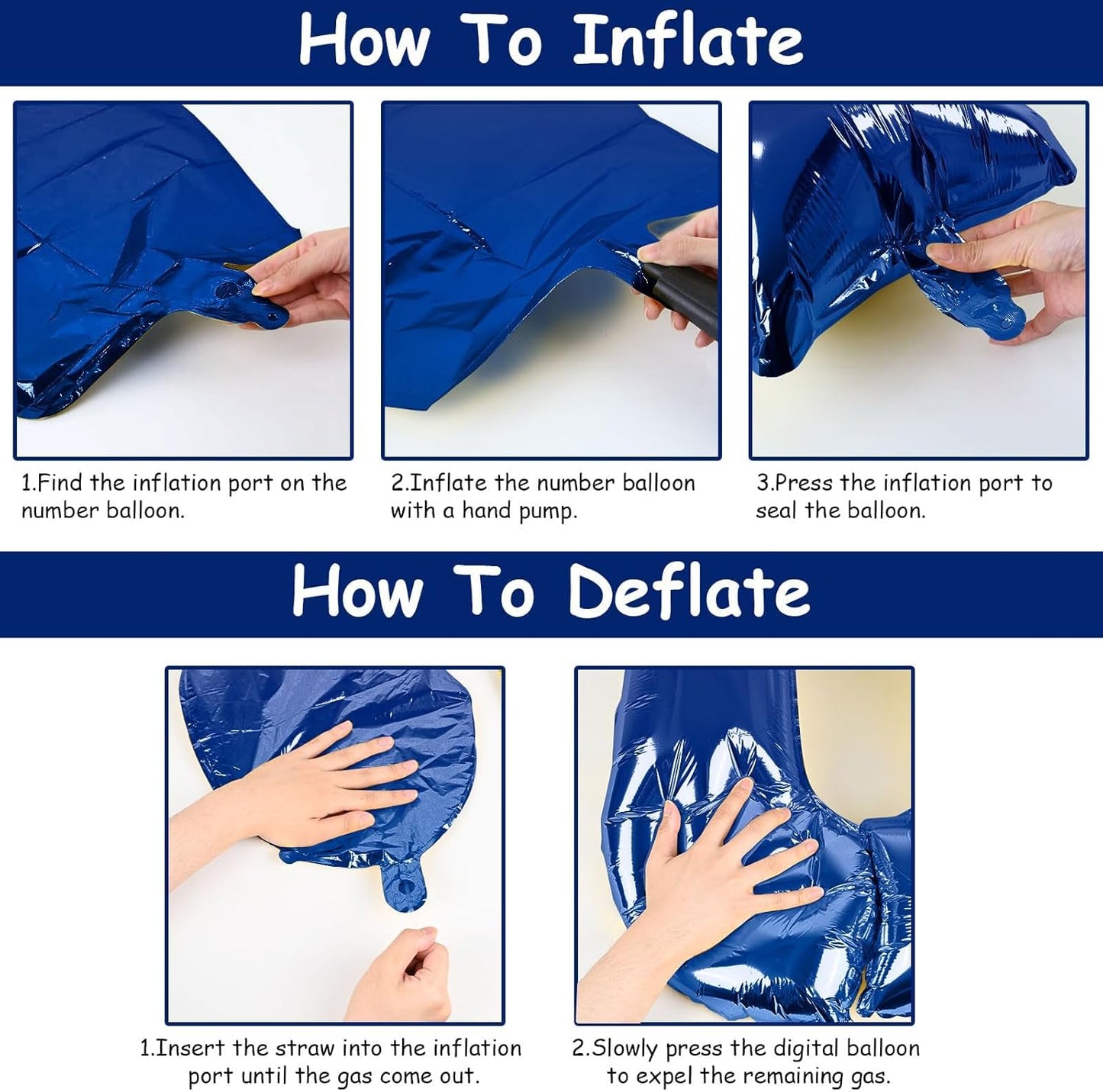 40 Inch Balloon Number 0 Navy Blue, Large Foil Dark Blue Number Balloons Set 0-9, Royal Blue Digital 0 Helium Balloons for Boys 10th 20th Birthday Anniversary Party Decoration Supplies