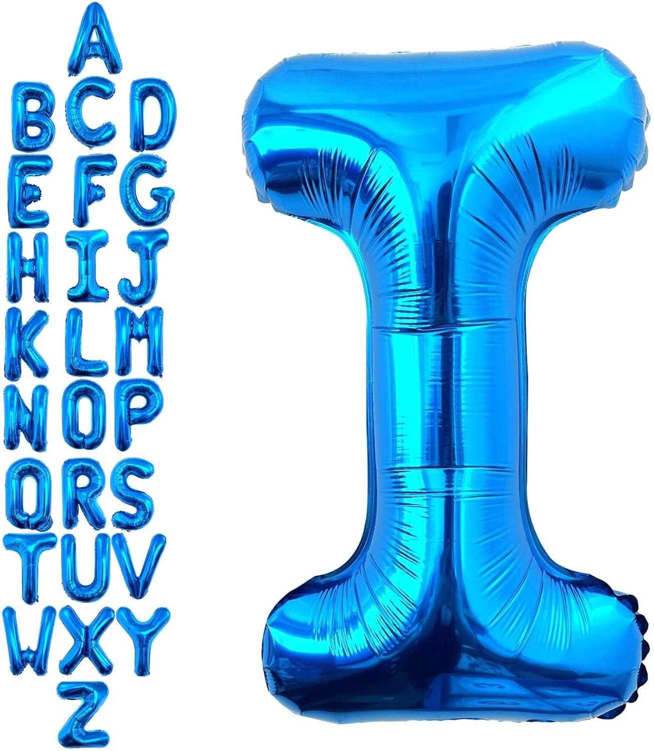 40 Inch Blue Letter I Balloons, DIY Phrase Foil Alphabet Letter I Balloons DIY Word I Banner for Birthday Anniversary Celebration Graduation Party Supplies Decoration