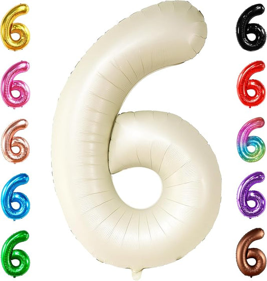 KatchOn, Cream Number 1 Balloons for 1st Birthday - Giant 40 Inch | One Balloon for First Decoration | 1 Balloon Number For The Big One Birthday Decorations | 1st Happy Anniversary Decorations