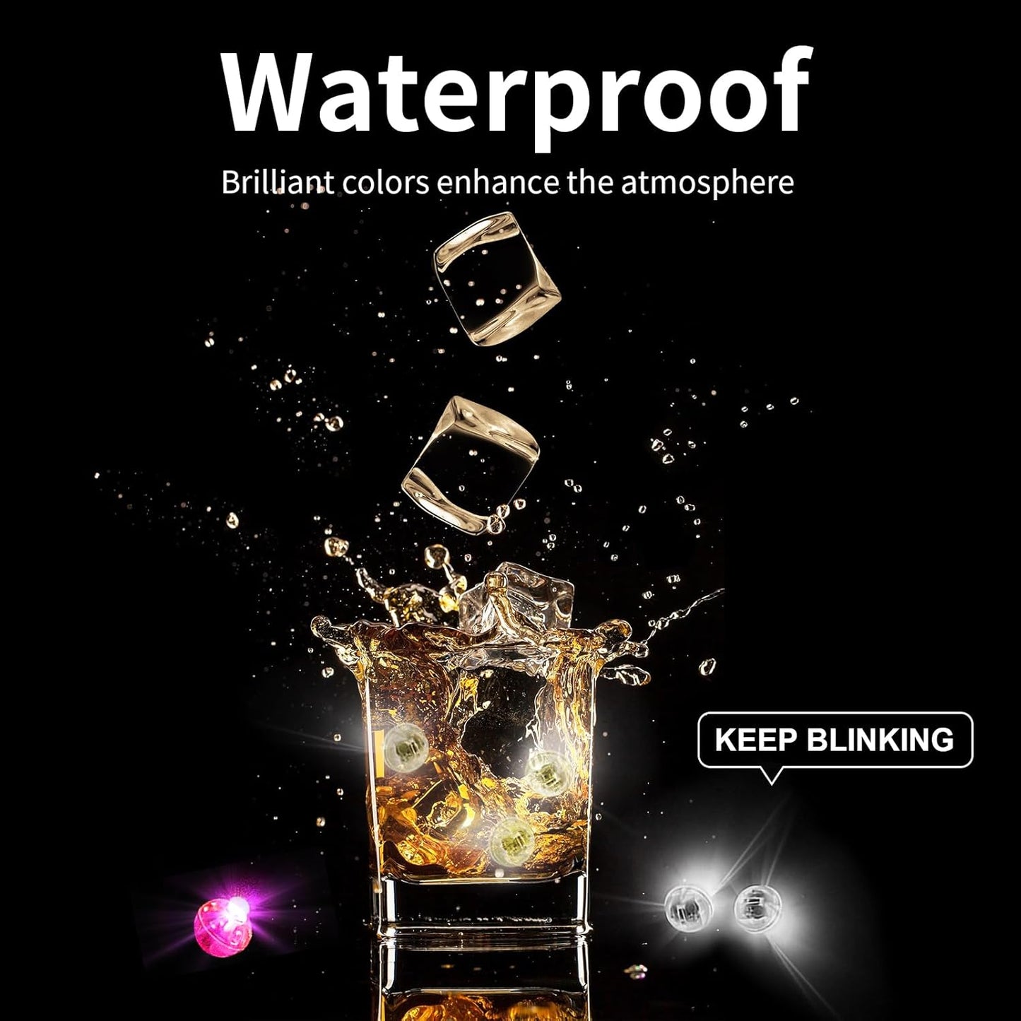 Aogist 50Pcs Balloon Lights with Hook,Long Standby Time,Waterproof Mini Light for Birthday Party Wedding Christmas Halloween Easter Decorative (Flash, Blue)