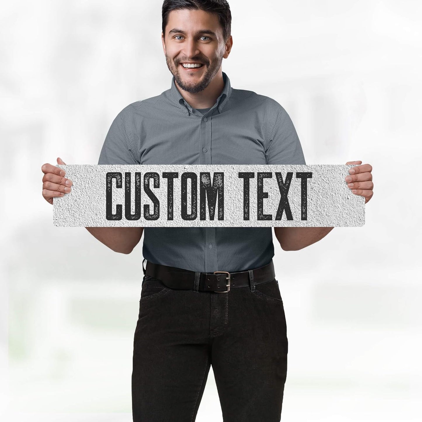 Custom Sign, Custom Street Sign, 11 Font Colors, 13 Font Styles, 4 Hole Options, 22 Sizes, 6x30 Inches, Rust Free DiBound, Fade Resistant, Made in USA by My Sign Center (Concrete)