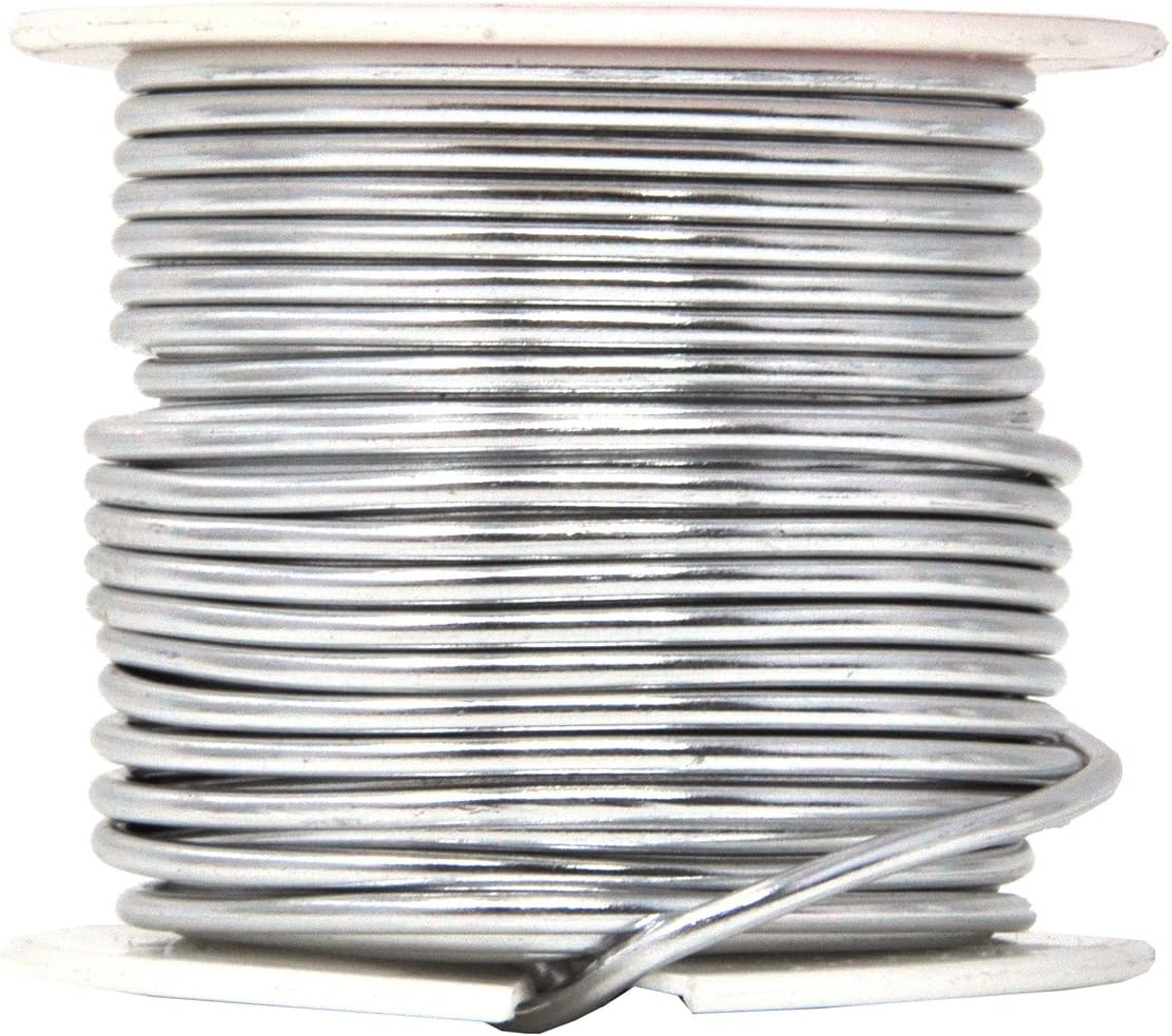 Mandala Crafts 12 Gauge Anodized Aluminum Craft Wire for Jewelry Making - 276 FT Colored Flexible Silver Combo Wire - Bendable for Bonsai Armature Crafting Sculpting