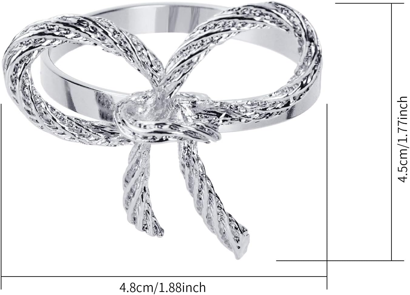 Pack of 18 Napkin Rings Alloy Hollow Out Flower Napkin Holder Dinning Table Napkin Ring for Dinner Parties Wedding Banquet Table Setting Family Gatherings Table Decor（Silver，18）