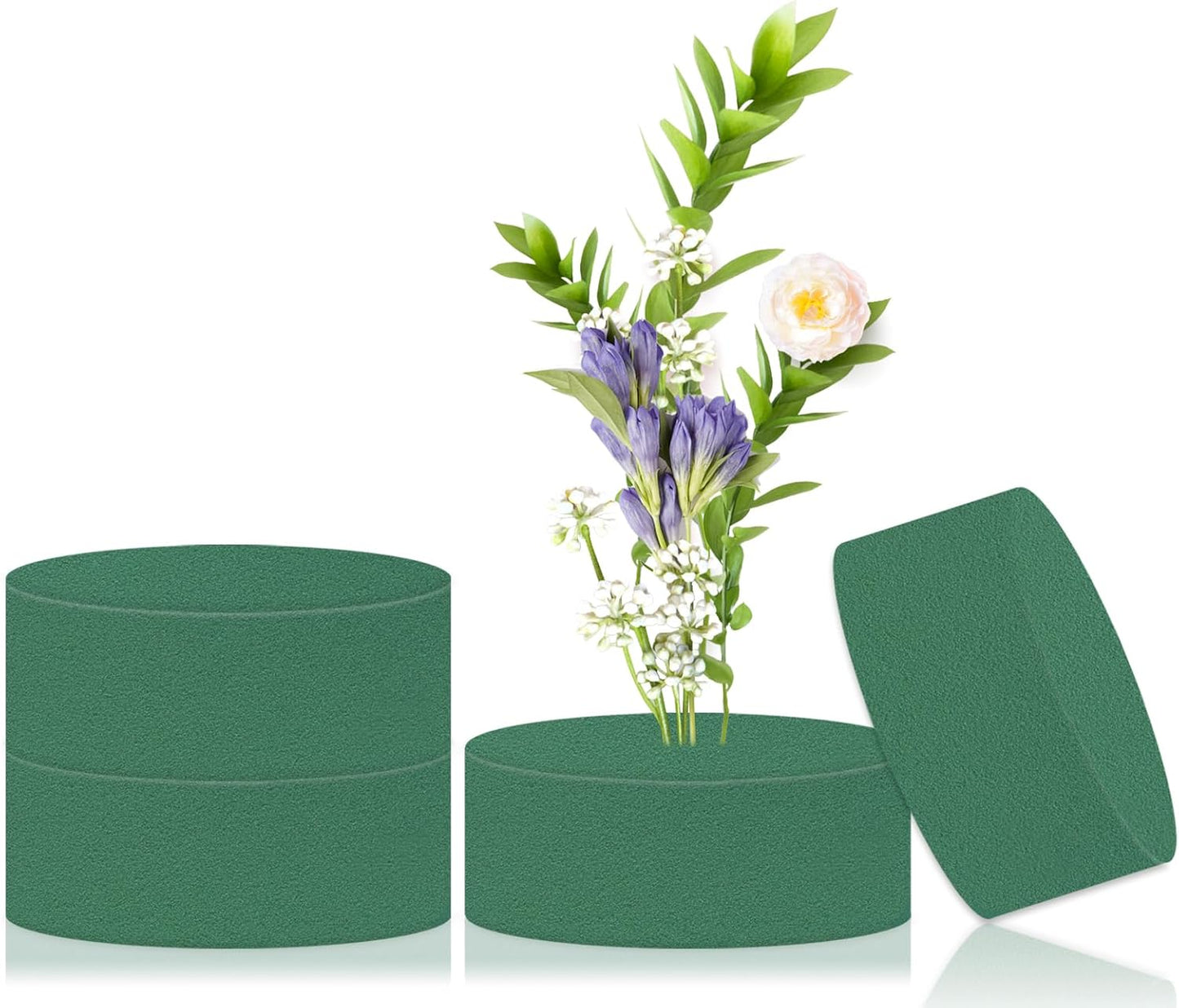 Phinus 4 PCS Styrofoam Block, Floral Foam Block Measures 4.33 x 1.57 inches, Flower Foam Can Be Used for Artificial Flower Arrangement DIY Crafts, Birthday, Prom, Church, Etc