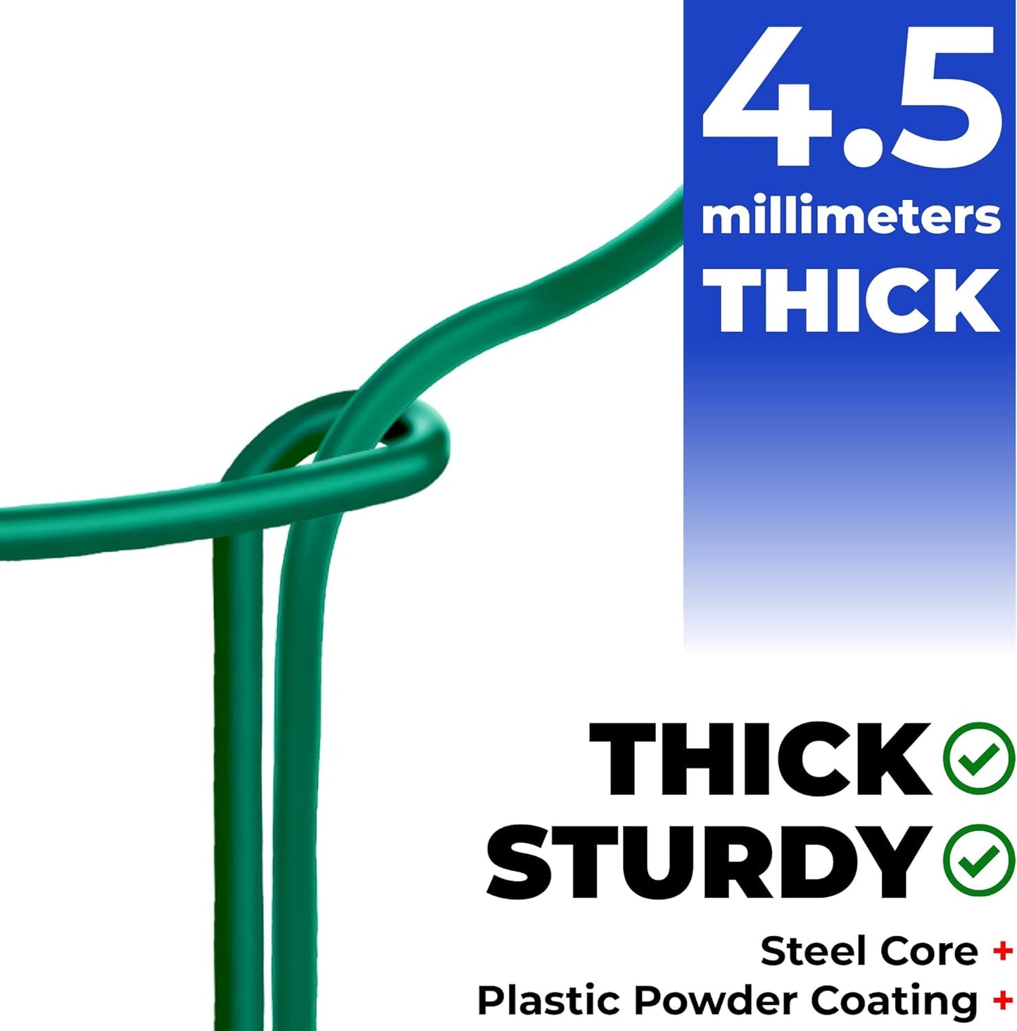 Tall Plant Support Stakes for Indoor and Outdoor - Peony Cages and Supports - Plant Cage Ring for Potted Flower - Peony, Tomato, Hydrangea, Rose Bush 10" W x 16" H (6 Pack)