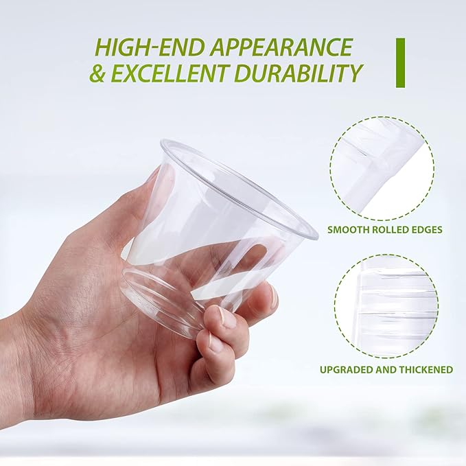 Lilymicky 1000 Pack 9 oz Clear Plastic Cups, 9 Ounce Disposable Plastic Drinking Cups, Crystal Clear, for Parties, Ceremonies, Events
