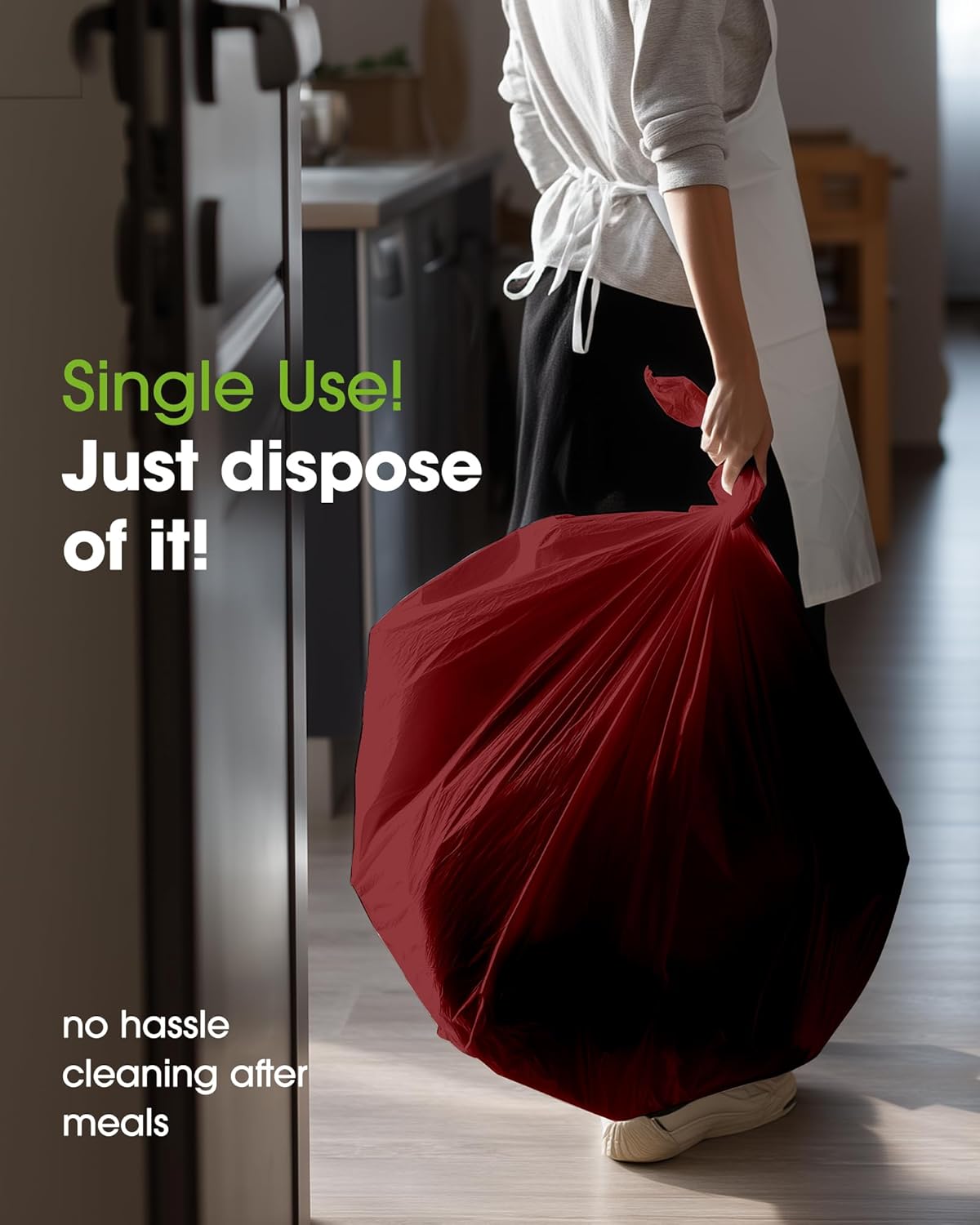 Pureegg Plastic Table Cloth Disposable 10 Pack, 54 x 108 Inch Table Cloths, Party, Thanksgiving Decorations, Harvest, Fall Tablecloths, Rectangle, Maroon Plastic Cover, Leakproof & Sturdy, Burgundy