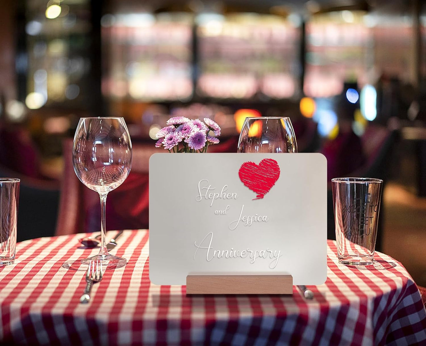 Frosted Blank Rectangle Acrylic Sign with Wooden Stands - 10 Pack DIY Customizable Sign Kit for Wedding Table Numbers, Restaurant Party Bridal Shower (5x7 Inch)