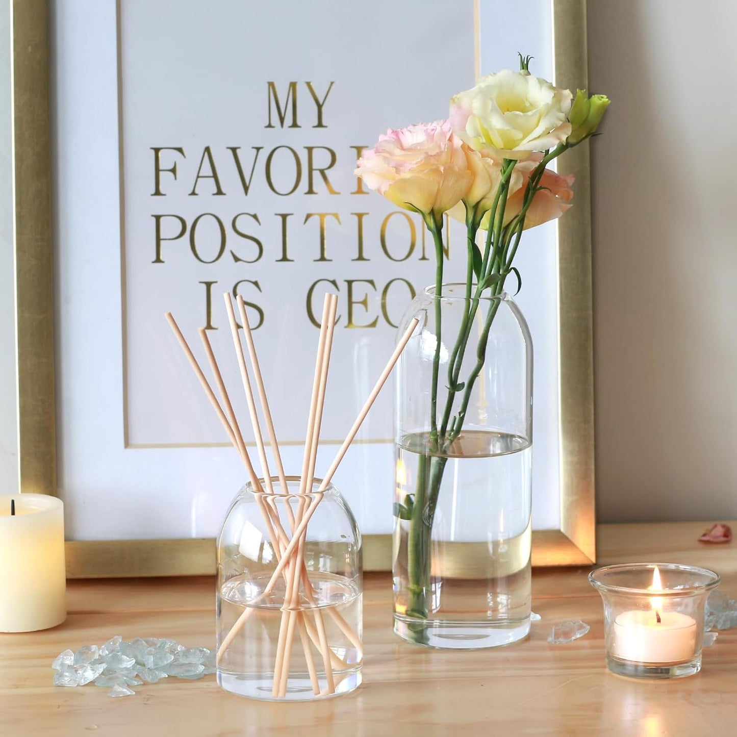 Etolies Glass Bud Vases in Bulk Set of 12, Clear Small Vases for Flowers,Modern Cylinder Glass Vase for Wedding Party Dining Table Centerpieces, Living Room Decorative, Home Decor.