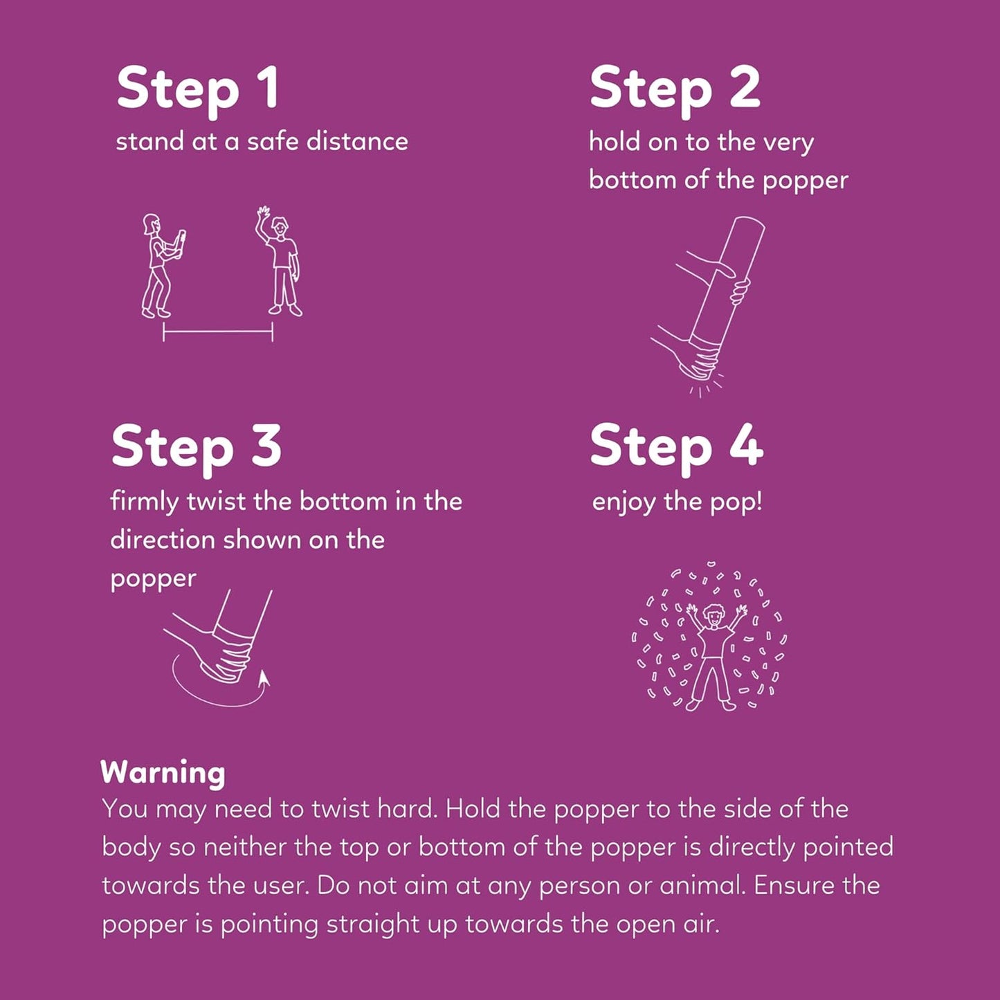 No Mess Streamer Confetti Cannon Party Poppers | 2 Pack | Multicolor Streamers | Glitter Bomb Confetti Shooters | Decoration for Birthday, Wedding | Launches 25 ft | 12 inch | TUR Party Supplies