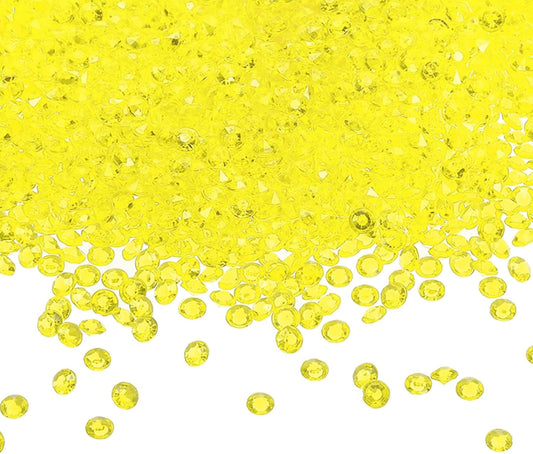 PATIKIL 10000 Pcs Wedding Table Scatter Confetti Crystals 4.5mm Acrylic Diamonds Vase Fillers Gems for Table Centerpiece Decorations Party Vase Beads, Light Yellow