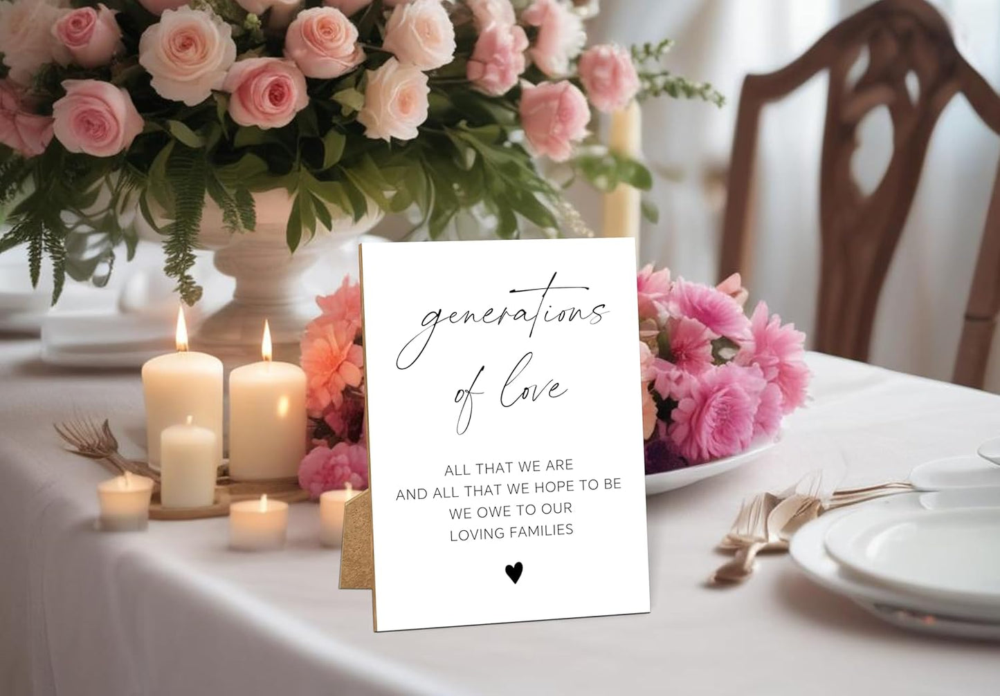 Wedding Signs for Reception, 8x11 White Minimalist Style Love Signs for Wedding, Memorial Table Sign for Wedding, Wedding Shower Decor, Wedding Table Decor, Wedding Reception Decor-15