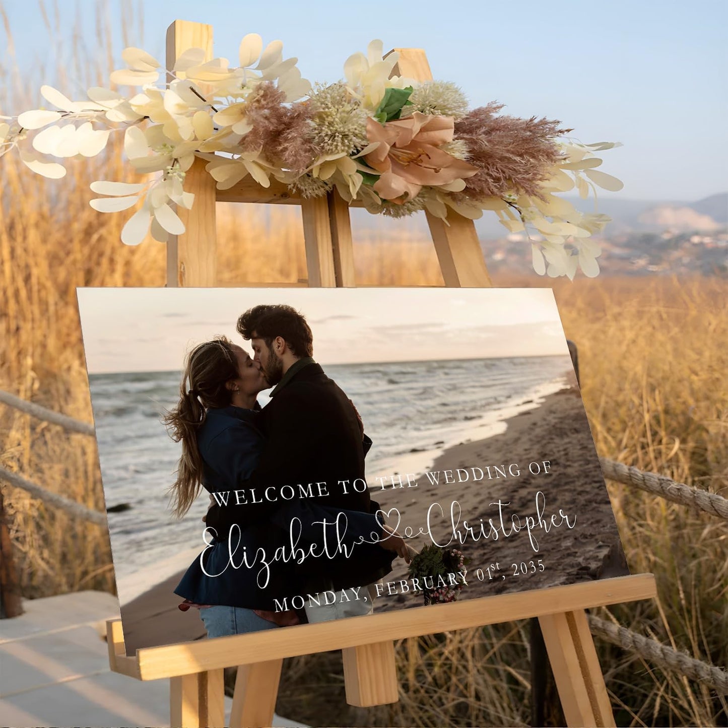 Welcome To Our Wedding Sign, Wedding Signs For Ceremony And Reception, Welcome Sign For Wedding, Welcome To Our Beginning Wedding Sign, Sweets Sign For Wedding