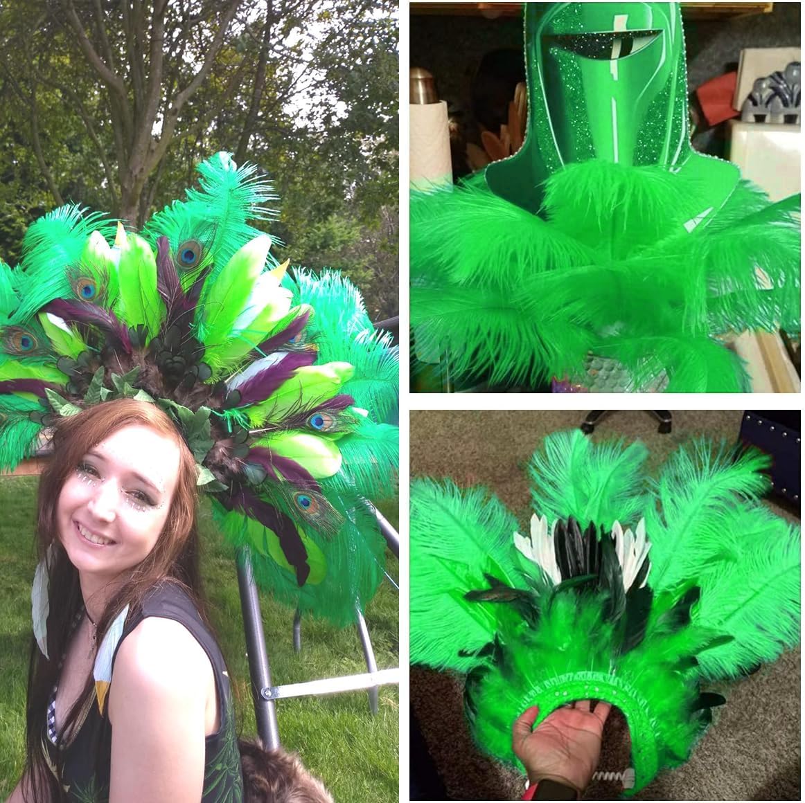 Ballinger Lime Green Ostrich Feathers - 24Pcs 8-10inch Large Green Feathers for Crafts,Wedding Party Centerpieces and Holiday Home Decor