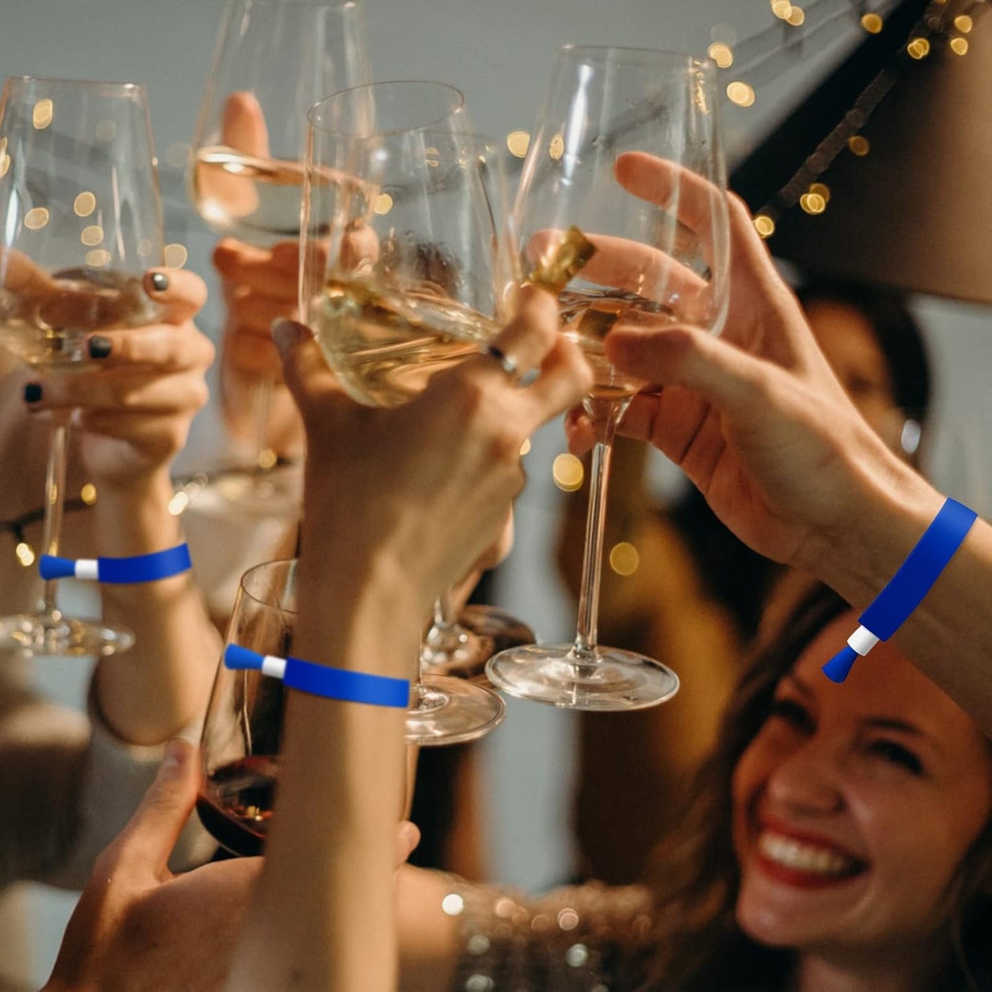 Green-Power America 100 Pcs Cloth Event Wristbands, Event Wristbands, Colored Wrist Bands for Events, for Lightweight Concert Wrist Strap for Activities, Party Bracelets for Events (Color : Blue)