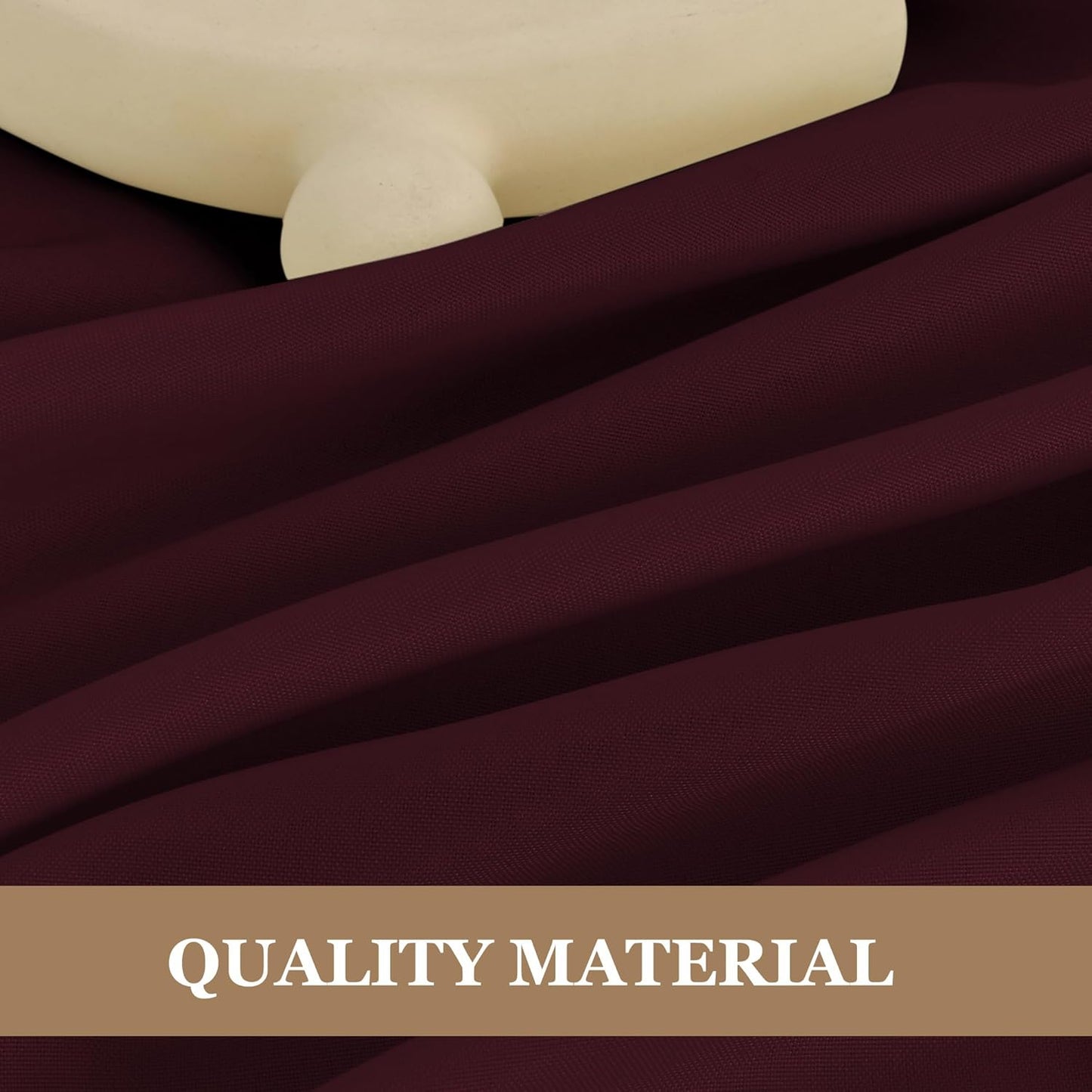 Fitable Burgundy Rectangle Table Clothes, 6 Pack - 90 x 156 Inch - Reusable and Washable Tablecloths, Polyester Fabric Table Covers for Wedding, Party, Banquet, Formal Events