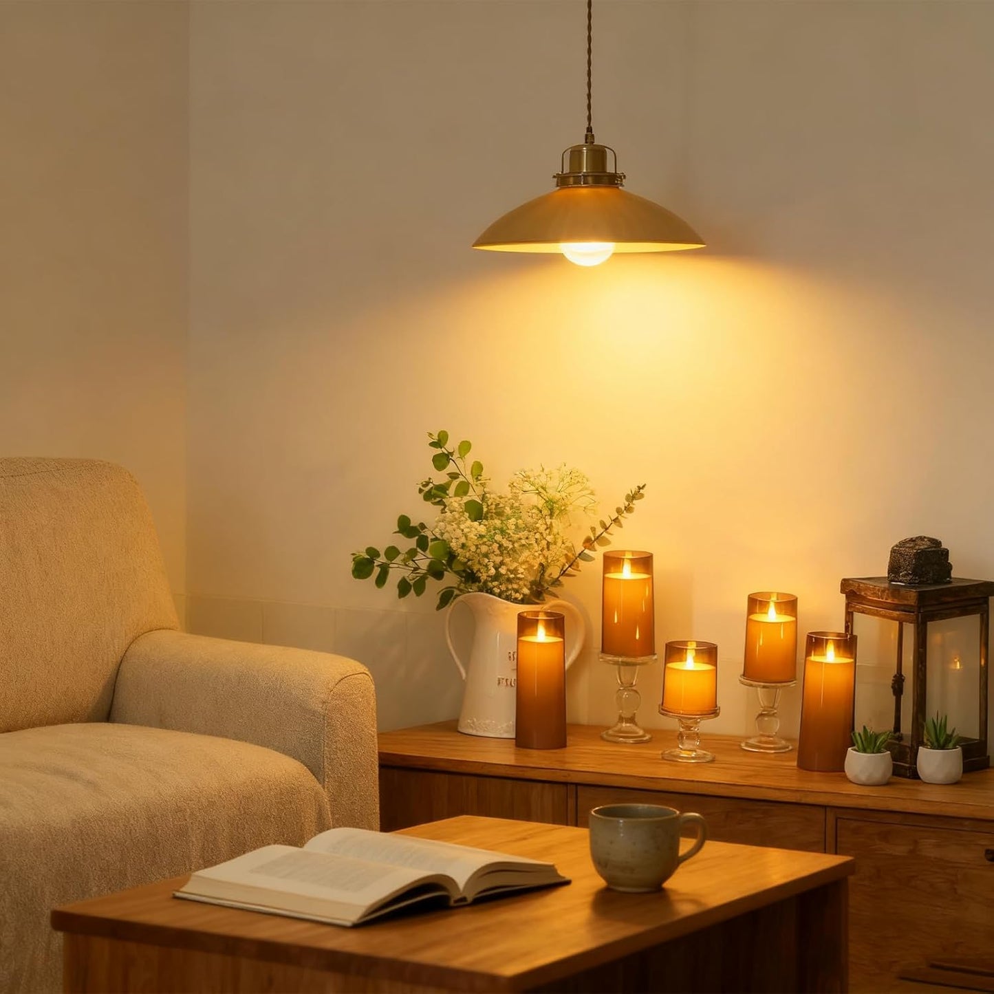 Fo32won Grey LED Flameless Pillar Candles Battery Operated with Remote and Timer, Set of 5 (D 3"×H 4" 5" 6" 8" 8") Decorative Plexiglass Flickering Candles with 3D Flame