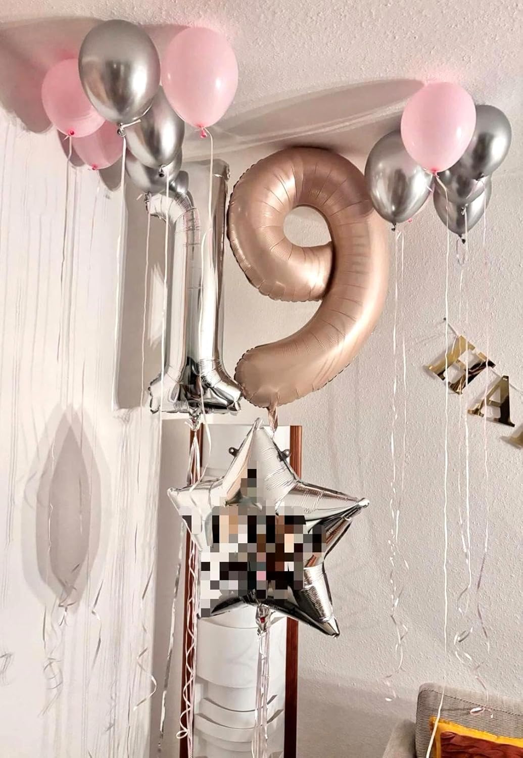 40 Inch Big Light Brown 9 Balloon Number, Jumbo Giant Happy 9th 19 29 39 49 99 Birthday Party Decorations,Light Brown Large Nine Mylar Foil Anniversary Birthday Party Engagement Decorations