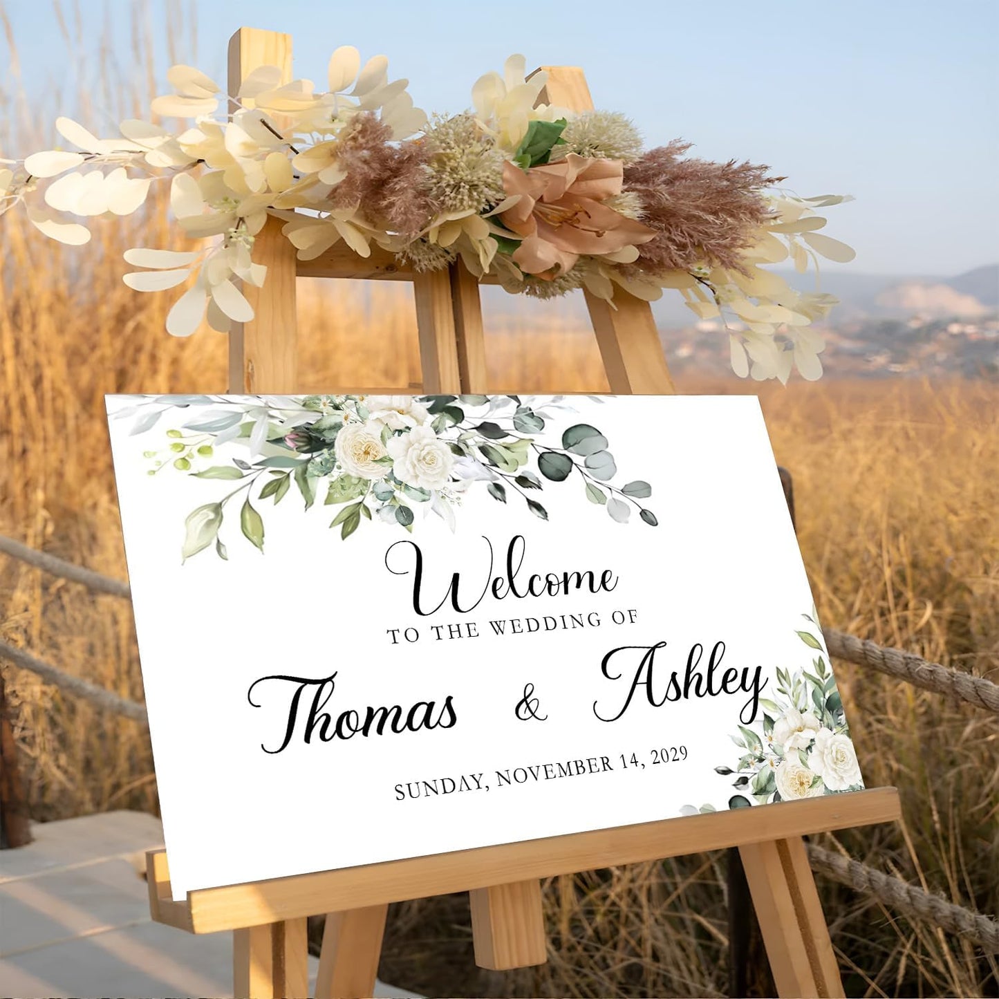 Personalized Wedding Welcome Sign, Rustic Wedding Decorations For Ceremony, Wedding Memorial Sign, Wedding Entrance Sign, Welcome Sign For Wedding Entrance