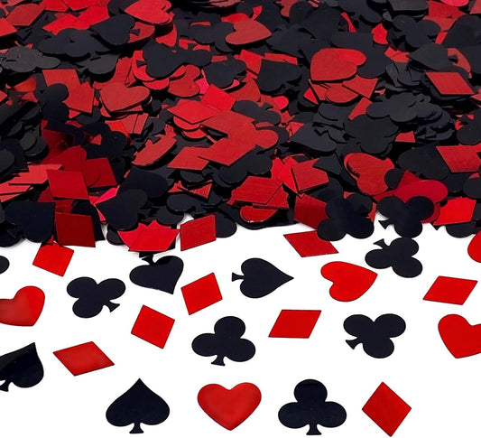 Poker Confetti Casino Sequins-Table Confetti Metallic Foil Sprinkles or DIY for Wedding Birthday Bday Baby Shower Engagement Bachelorette Party Supplies (Poker)