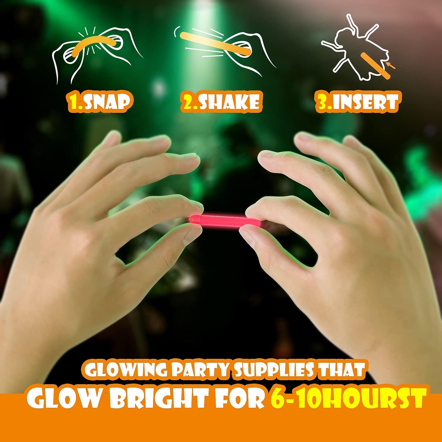 SpringFlower 60pcs Halloween Glow Critters Set for Halloween Party Favors,18 Critters Toys and 42 Glow Sticks, Glow in The Dark Party Favors, Halloween Goodie Bag Fillers, Halloween Miniatures.