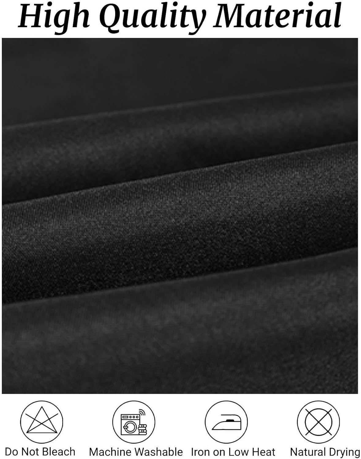 Fokitut 6 Pack Round Tablecloth, 108 Inch, Stain Resistant and Wrinkle Polyester Table Cloth, Fabric Table Cover for Kitchen Dining, Wedding, Party, Holiday Dinner-Black