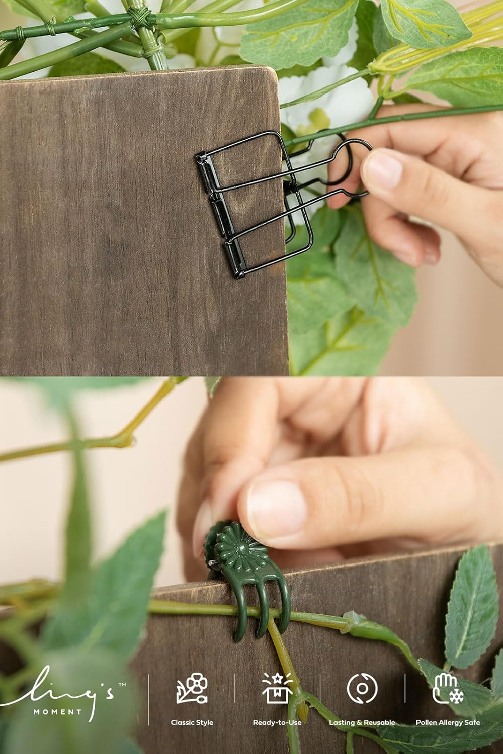 Ling's moment 2pcs Wedding Flowers Garland Artificial Floral Swag Arch Decorations Greenery Arrangements Blush & Pink Ceremony Reception Garden Easel Wall Entryway Outdoor Board(NOT Include Sign)