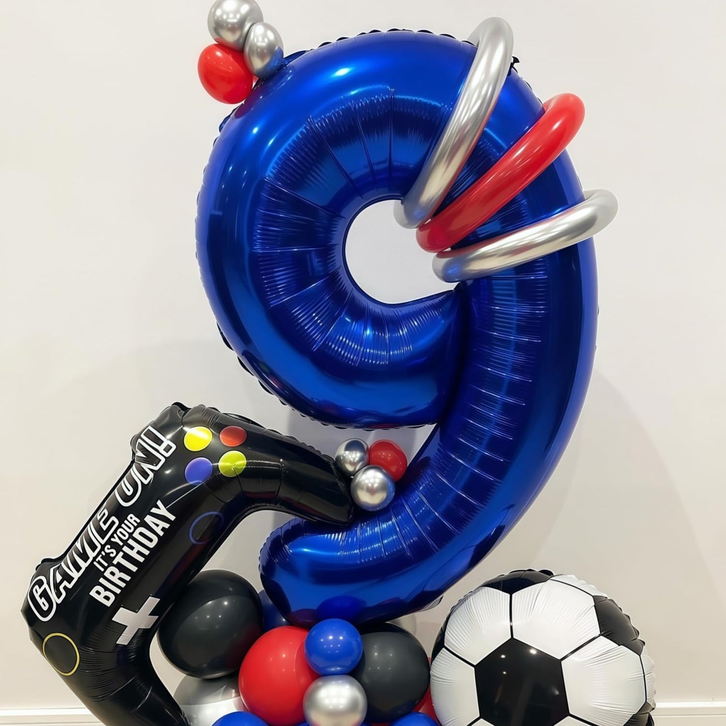 Navy Blue 9 Balloon Number,40 Inch Number 9 Balloon Big Dark Blue 9 Foil Mylar Helium Balloon for Birthday Party Decorations