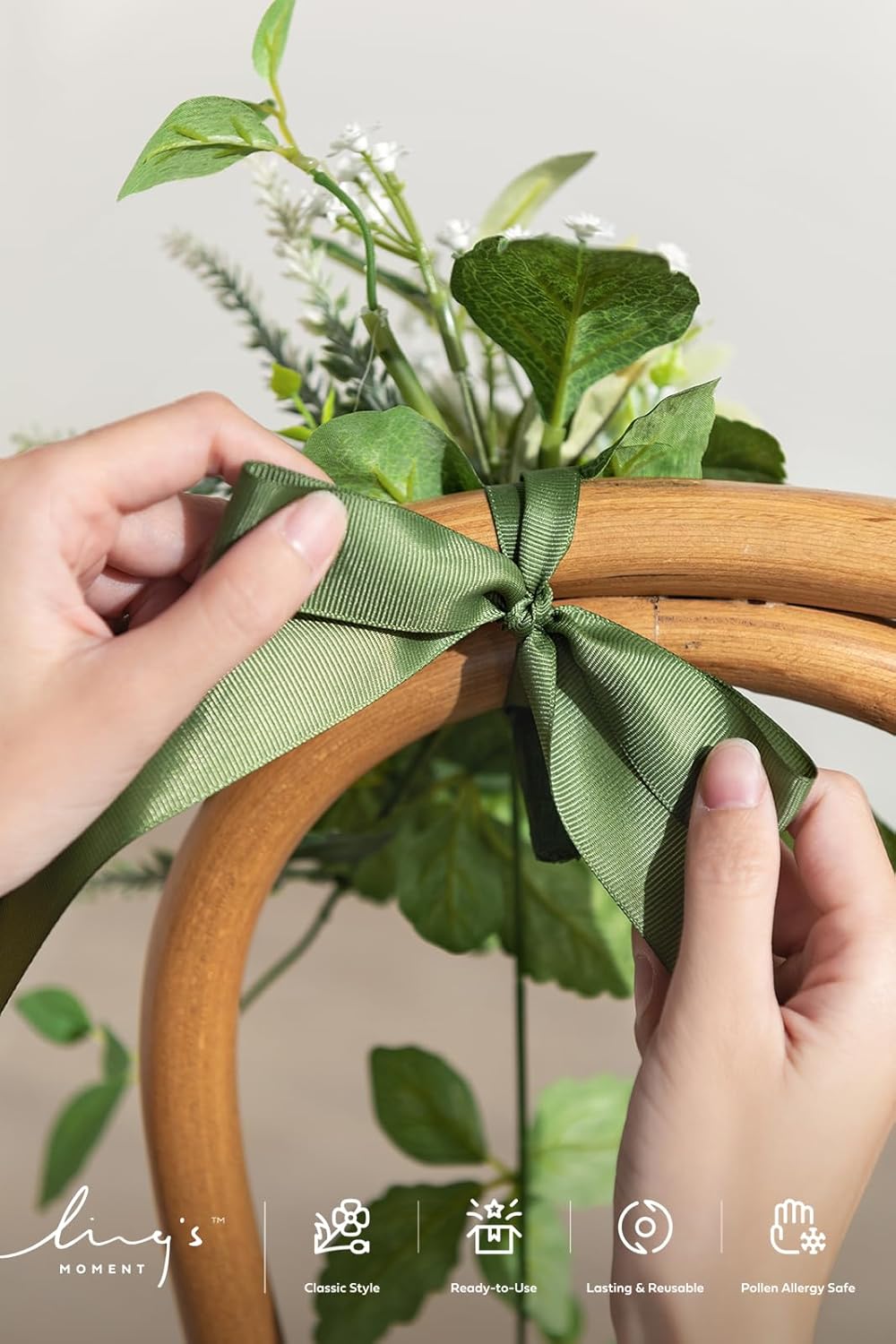 Ling's Moment 8 Wedding Artificial Aisle Pew Flowers Chair Decorations Arrangements With Chiffon Ribbons Sunset Terracotta for Ceremony Reception Chair Back Floral Decor Reception Church Party Outdoor