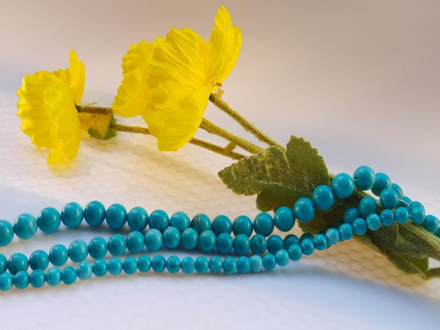 Stone Beads 8mm 100pcs Blue Turquoise Beads Round Loose Gemstones Beads for Bracelet Necklace Jewelry Making (8mm, 60825 Blue Turquoise)