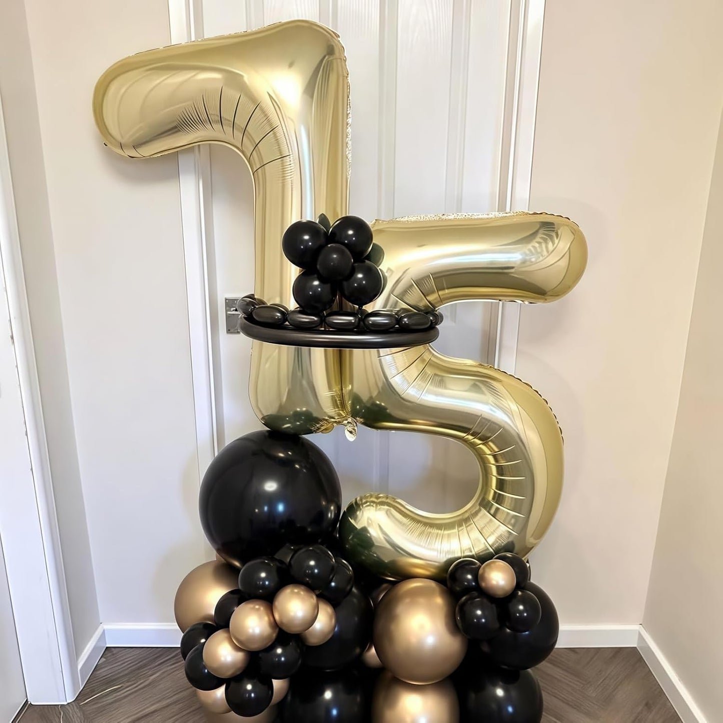 Champagne Gold 9 Balloon,40 Inch Light Gold Number 9 Balloon Big Foil Mylar Helium 9 Balloon for Birthday Party