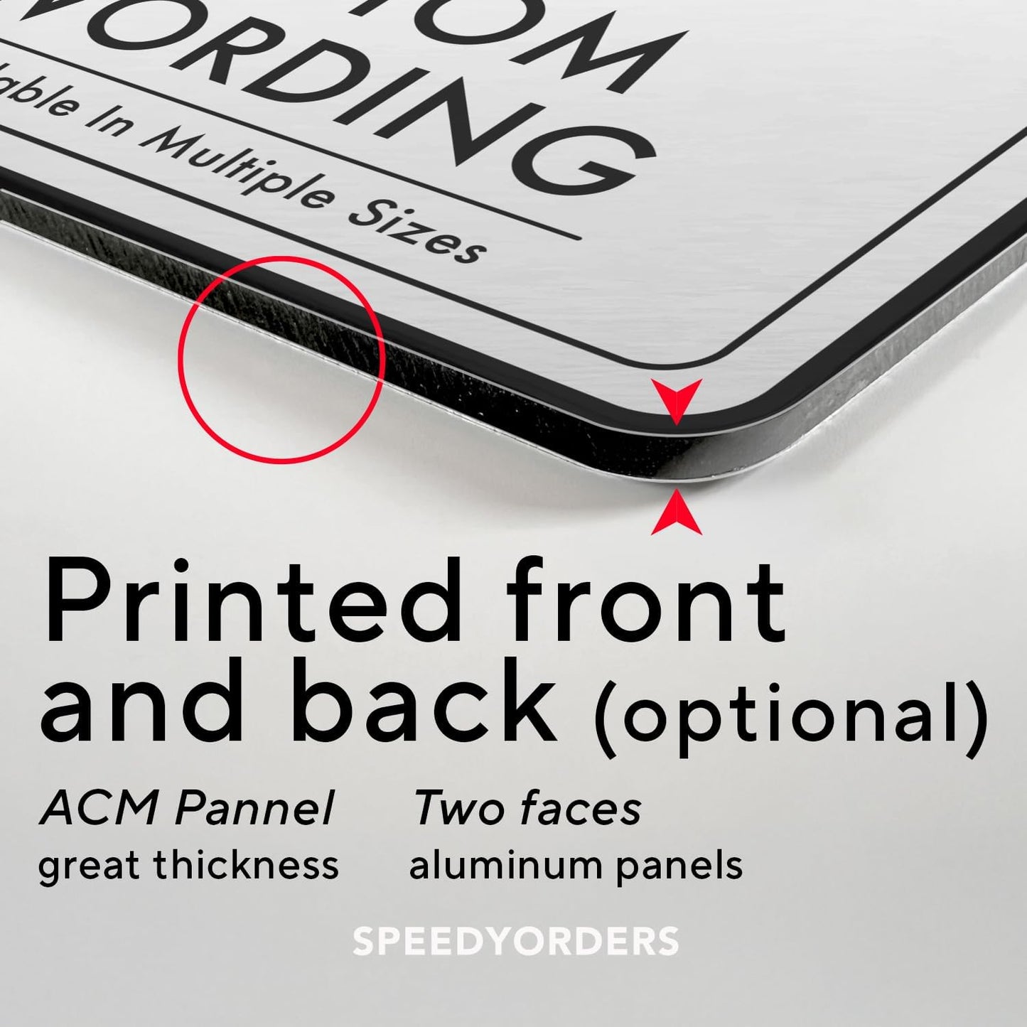 Custom Decorative Outdoor Metal Sign - Personalized Aluminum Driveway Sign, Waterproof, Made in USA - Design 1 Metallic Silver 18x12 In