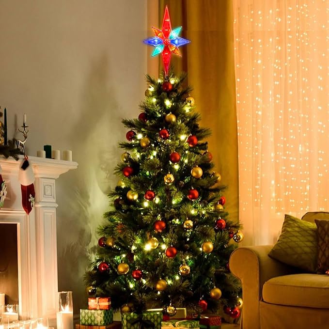 12" 11LED Tree Top,Bethlehem Star Multi…