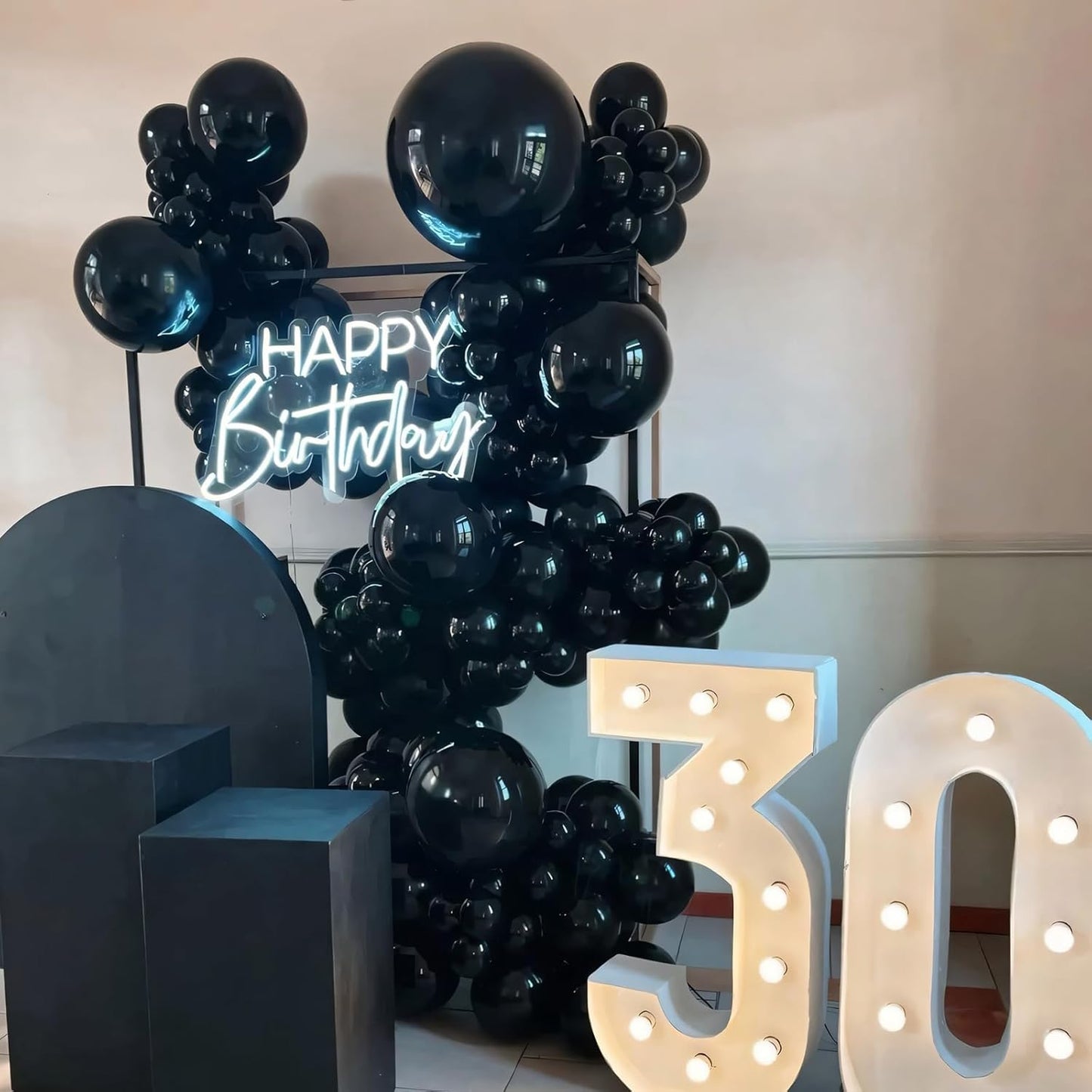 125 pcs Black Latex 5 Inch Balloons, Small Balloons for Balloon Garland or Balloon Arch as Party Decorations, Birthday Decorations, Anniversary Party Decor