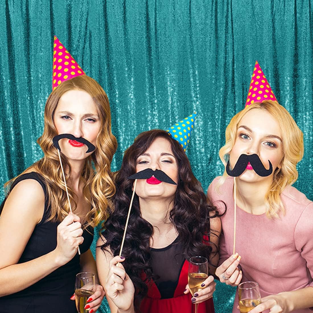 10Ft x 10Ft Teal Sequin Backdrop Curtain, Glitter Thick Not See Through Satin Sequin Background Drapes, Opaque Sparkly Backdrop Curtain, Sequin Backdrop for Xmas Thanksgiving Wedding Party Decor