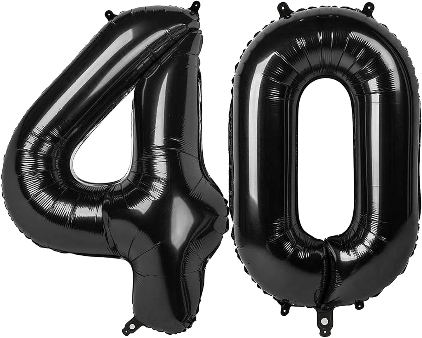 Black Number 40 Balloon, 40 Inch, Birthday Party Decorations, Anniversary & Graduation Supplies