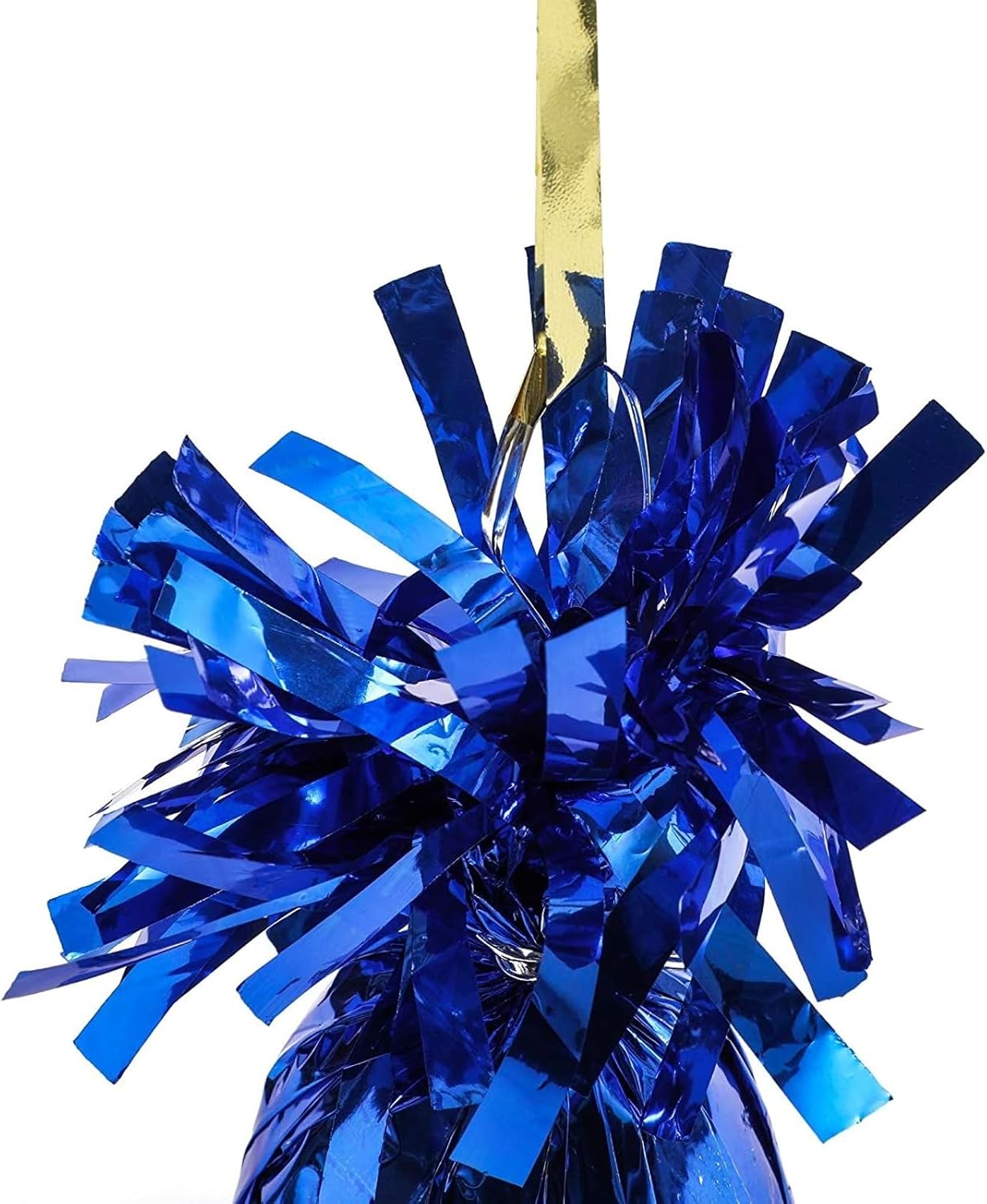 BLUE PANDA Blue Balloon Weights - 4.5 In H x 2.5 In Dia, 6 Oz, Metallic Foil, Pack of 15 - Table Weights