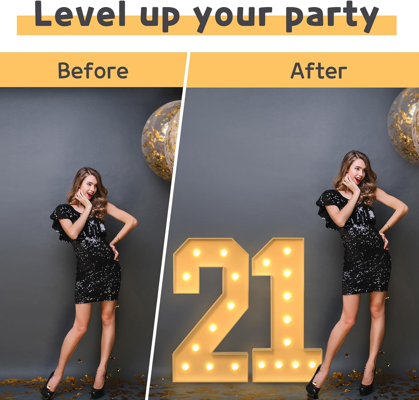 imprsv 4FT Marquee Numbers,DIY Light Up Numbers for 9th 19th Birthday Decorations, Party Party Decorations,Anniversary Party Decor,Mosaic Number for Balloons Number 9,Pre-Cut Foam Board Kit